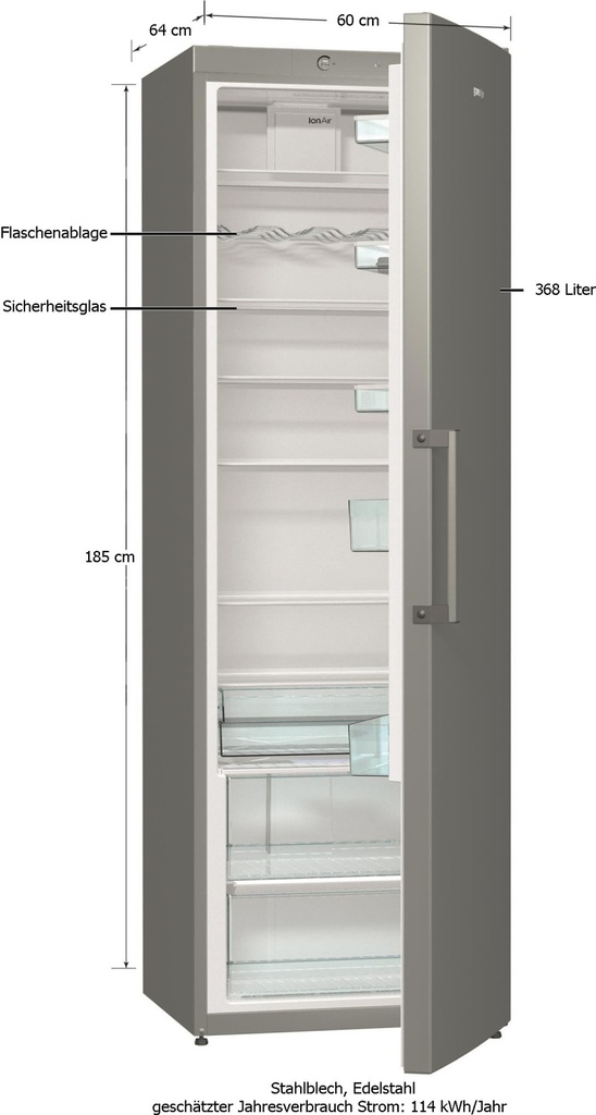 Gorenje Stand-Kühlschrank, 185 cm