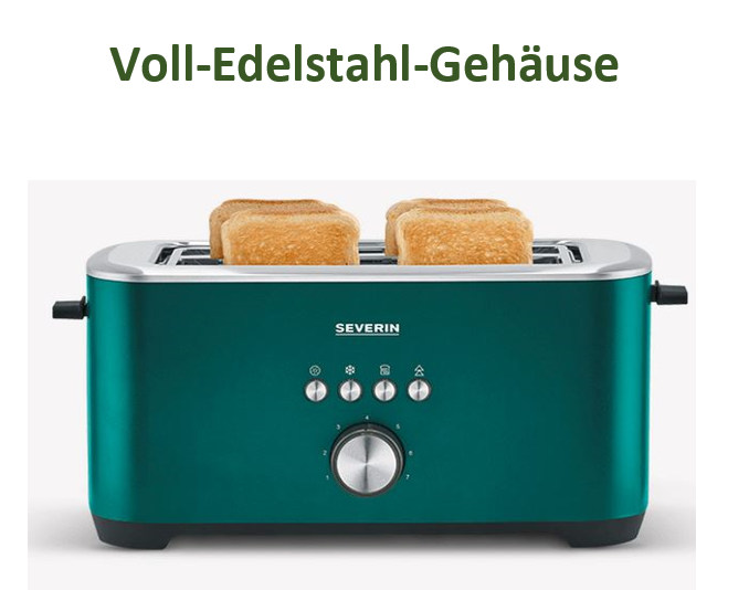 Severin Langschlitz-Toaster - matt-grün