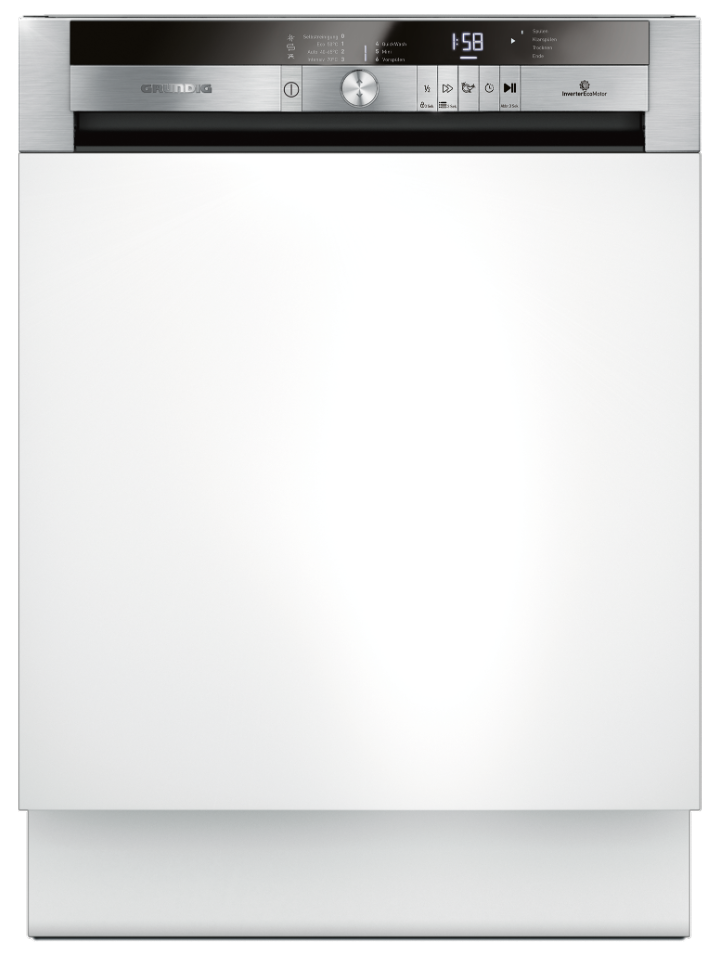 Grundig Geschirrspüler 60 cm Edelstahl - teilintegriert