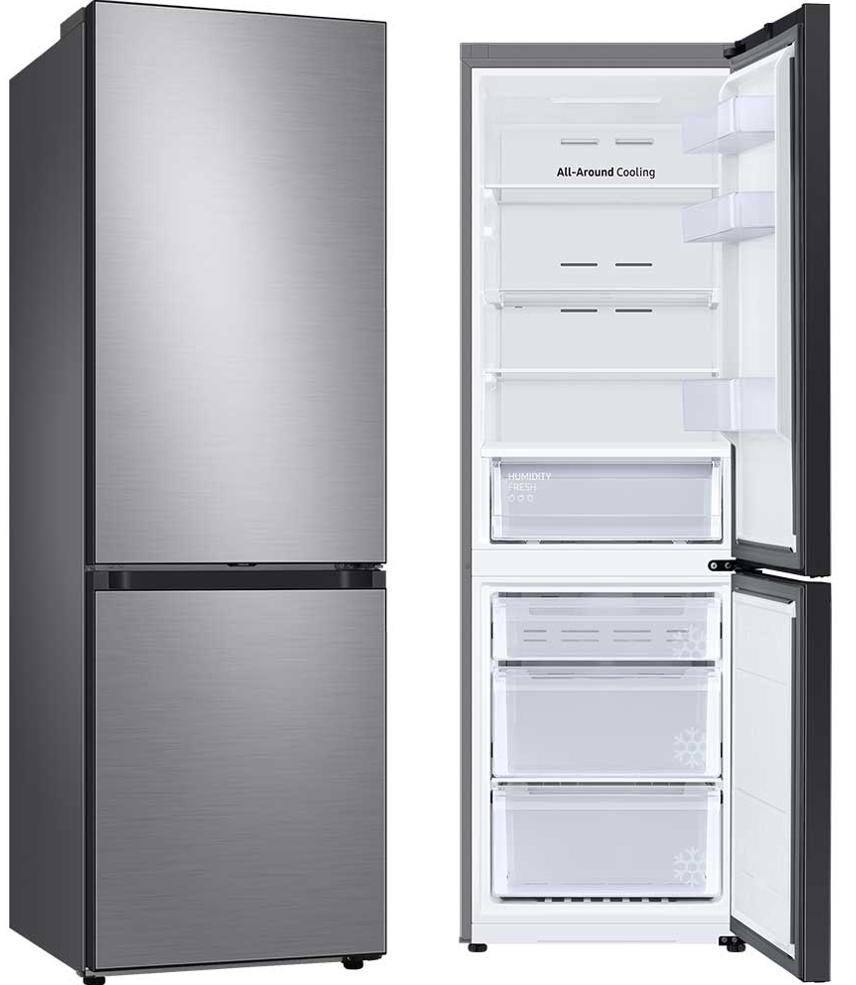 Samsung No Frost+ Kühl-/ Gefrierkombination - Bespoke - Edelstahl-Look