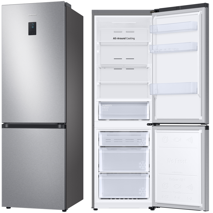Samsung No Frost Kühl-/ Gefrierkombination - Edelstahl-Optik, 185cm