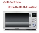 Severin MW 7776 Stand-Mikrowelle mit Grill und Ultra-Heißluftfunktion