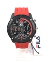 Fila Herren Uhr Armbanduhr Drum Roller 38-845-002 Silikon rot