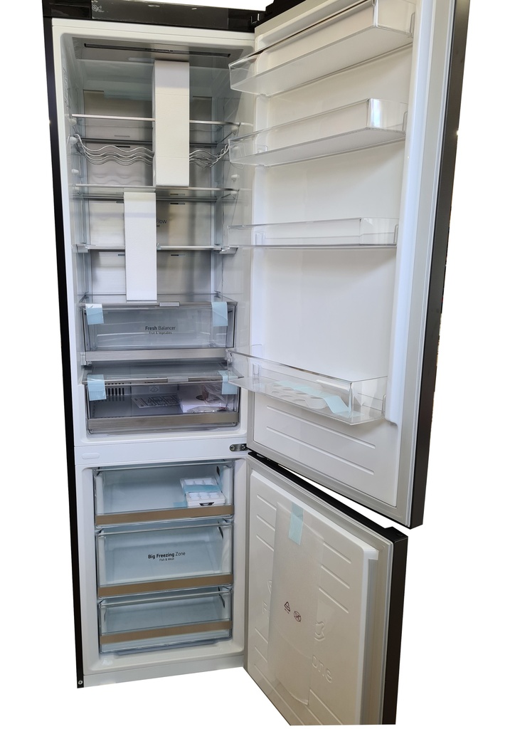 LG Kühl-Gefrierkombination Schwarz, NoFrost, A+++, 384 l