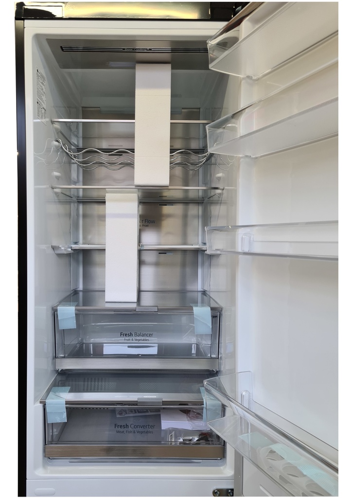 LG Kühl-Gefrierkombination Schwarz, NoFrost, A+++, 384 l